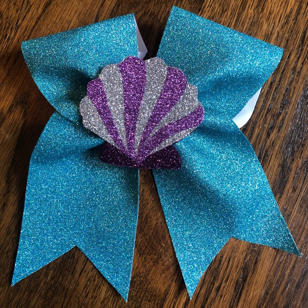 Handmade Mermaid Themed Cheer Hair Bows - Picture 5 of 6